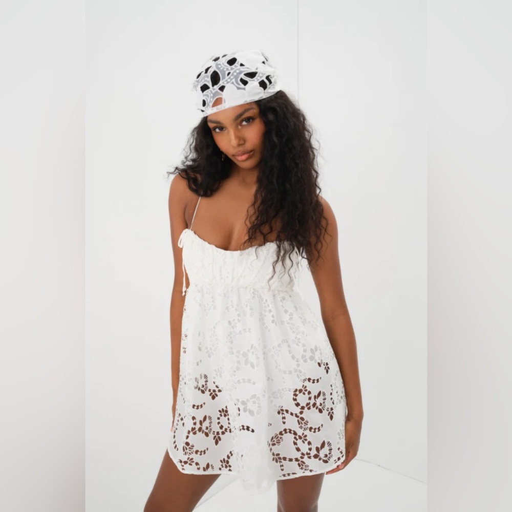 NWOT For Love & Lemon’s White Fern Mini Dress